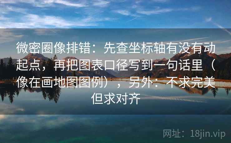 微密圈像排错：先查坐标轴有没有动起点，再把图表口径写到一句话里（像在画地图图例），另外：不求完美但求对齐  第2张